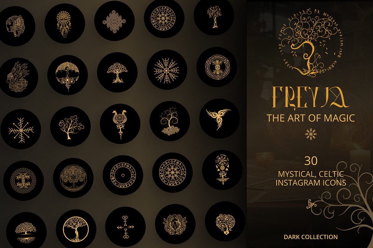 Celtic, Mystic Instagram Story Icons, a Social Media Template by Under My Cozy Roof (Photo 1 of 5)