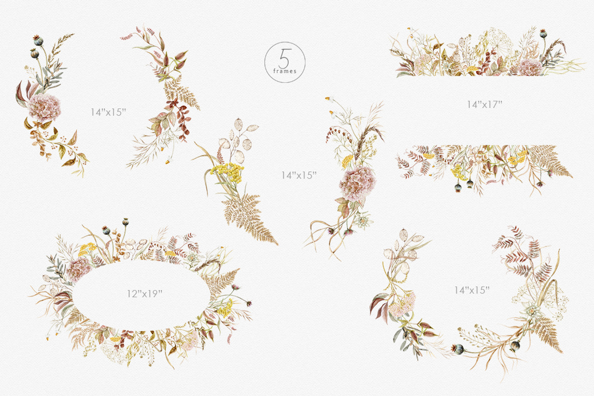 Wildflower fall watercolor clipart, a Decorative Illustration by ReachDreams (Photo 4 of 10)