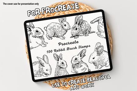 100 Rabbit Procreate Stamps