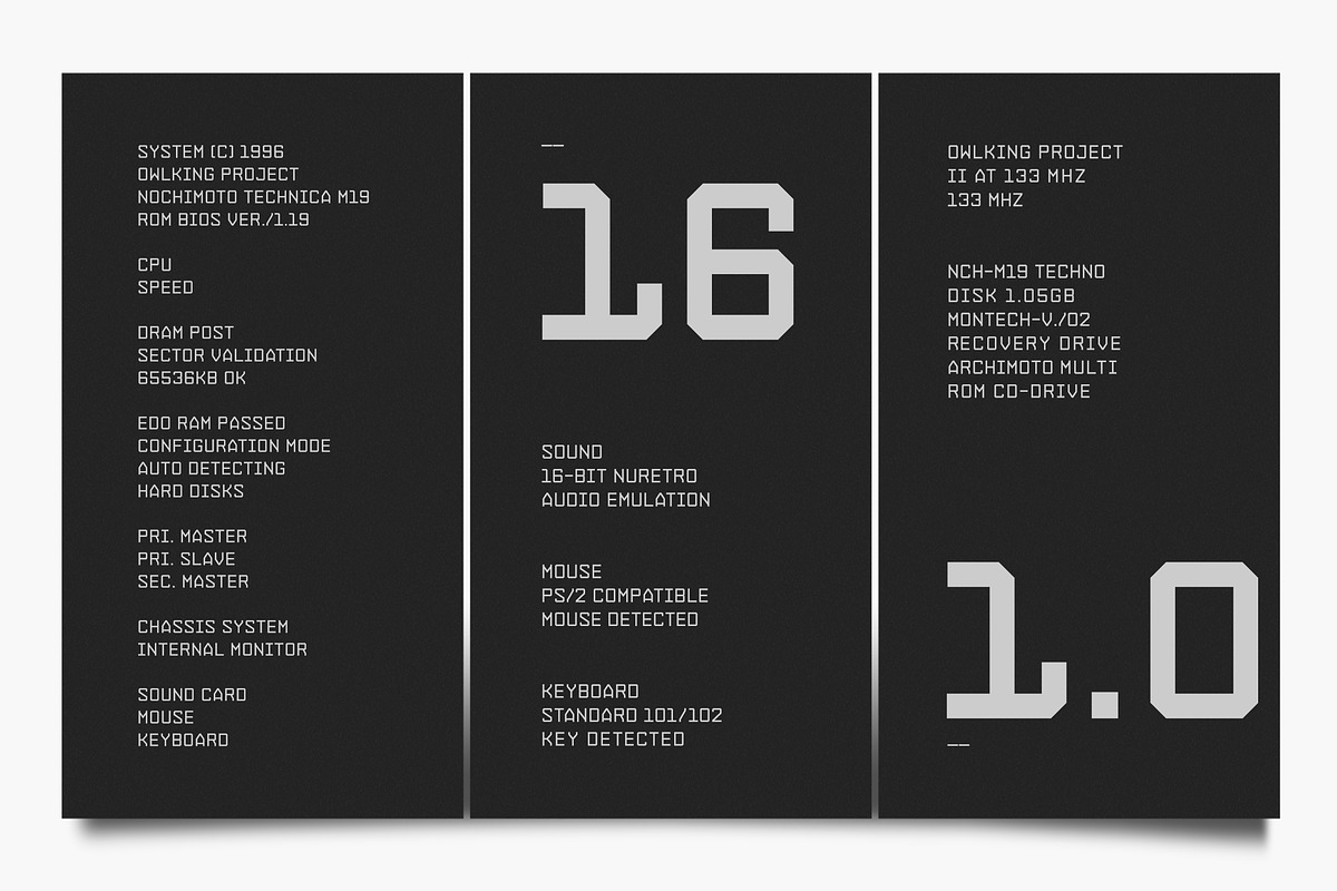 Nochimoto Technica MC19, a Sans Serif Font by OWL KING (Photo 7 of 9)