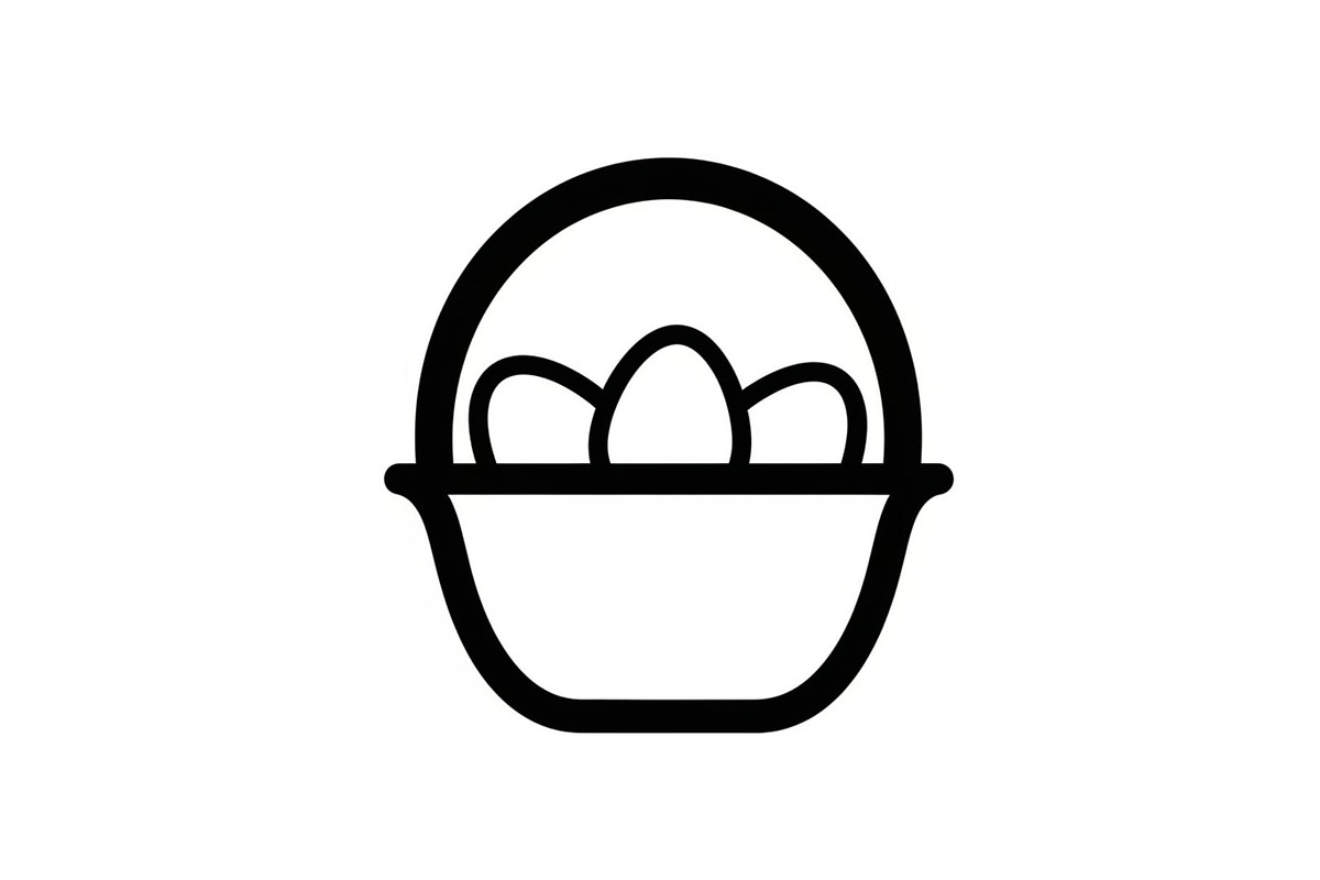 Easter Basket Vector Silhouette Bund, an Illustration by Designs_River (Photo 51 of 51)