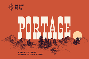 Portage : Adventurous Slab Font