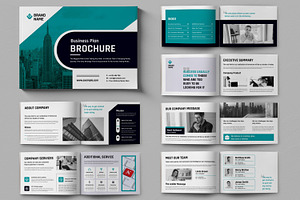 Business Plan Brochure Landscape, a Brochure Template by ContestDesign