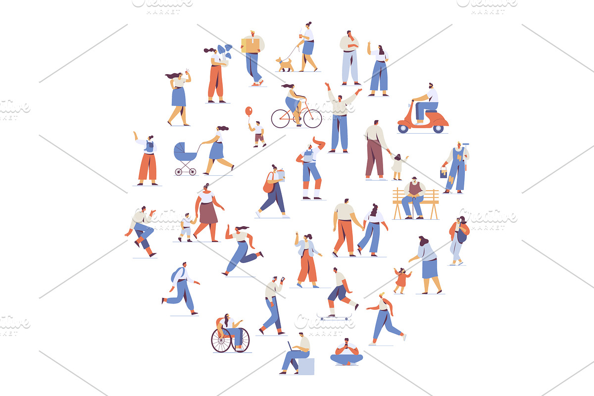 Vector People 200+ Bundle, a Person Illustration by Vector_Art (Photo 16 of 28)