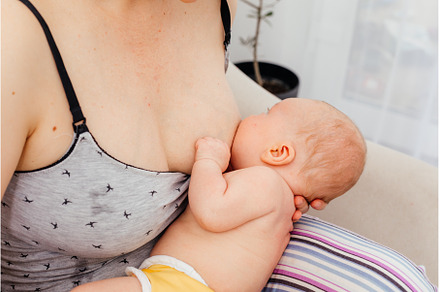 Mom and newborn baby resting after, a Person Photo by oksix