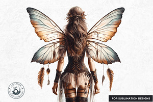 Western Boho Fairy Clipart Set