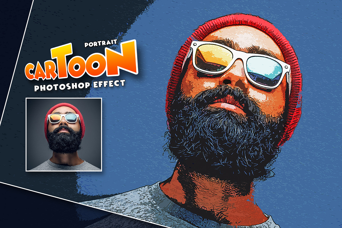 Portrait Cartoon Effect FX, an Action Add-On by U_Design (Photo 8 of 8)