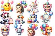 Birthday Baby Animal Clipart, an Illustration by Designworld (Thumbnail 5 of 6)