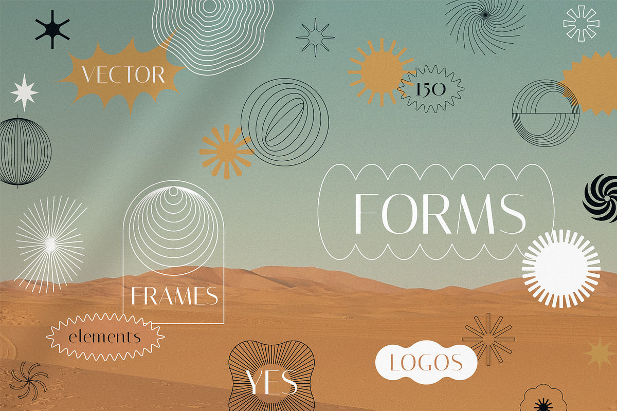 Forms - vector design elements, a Background Graphic by venimo (Photo 2 of 8)
