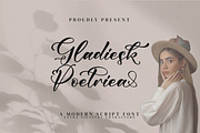 Gladiesk Poetriea, a Script Font by Integritype Studio (Thumbnail 1 of 15)