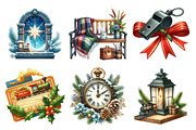 Christmas Train Station Clipart, an Illustration by Daily.Designs (Thumbnail 2 of 5)