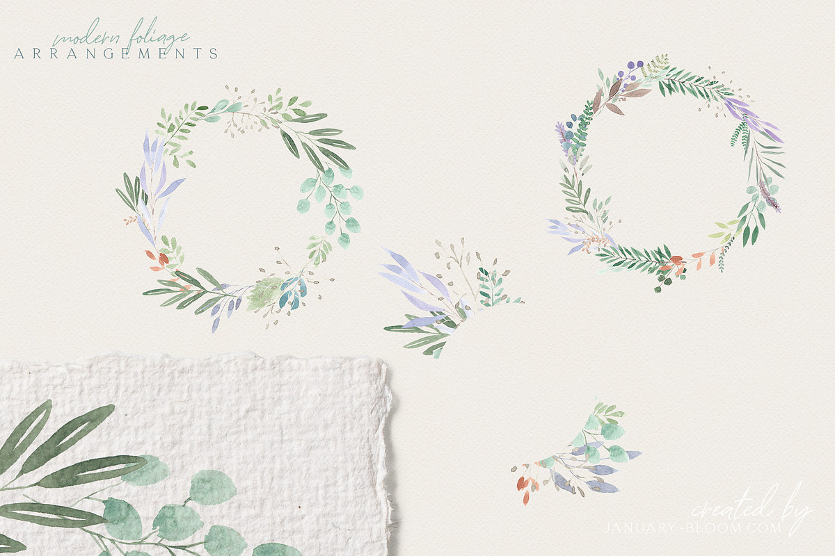 Handmade Foliage watercolour herbs, an Illustration by January Bloom (Photo 9 of 13)