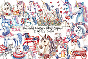 Patriotic Unicorn PNG Clipart, an Illustration by Libby Wishes (Thumbnail 1 of 6)