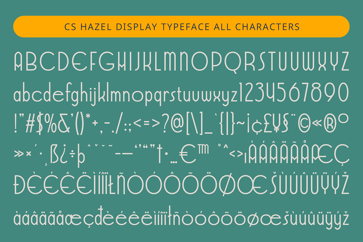 CS Hazel – Art Deco Font, a Sans Serif Font by Craft Supply Co. (Photo 8 of 8)