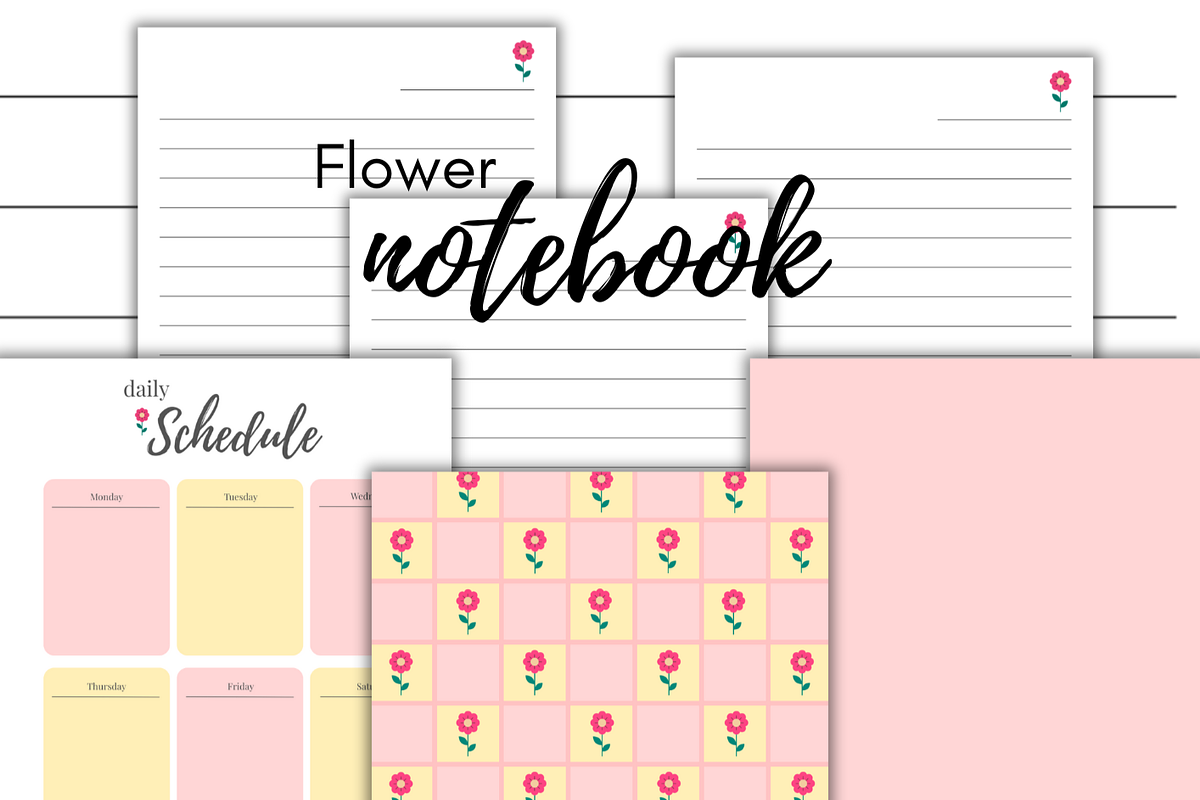Flower 1 notebook, a Marketing Template by byfloraison (Photo 2 of 2)