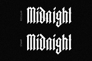 Midnight Blackletter Display Font, a Blackletter Font by MenkType Studio (Thumbnail 5 of 6)