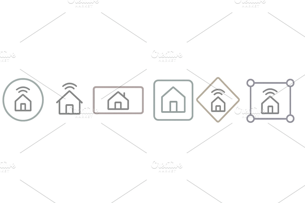 Variety of house icons representing, an Illustration by ZinetroN