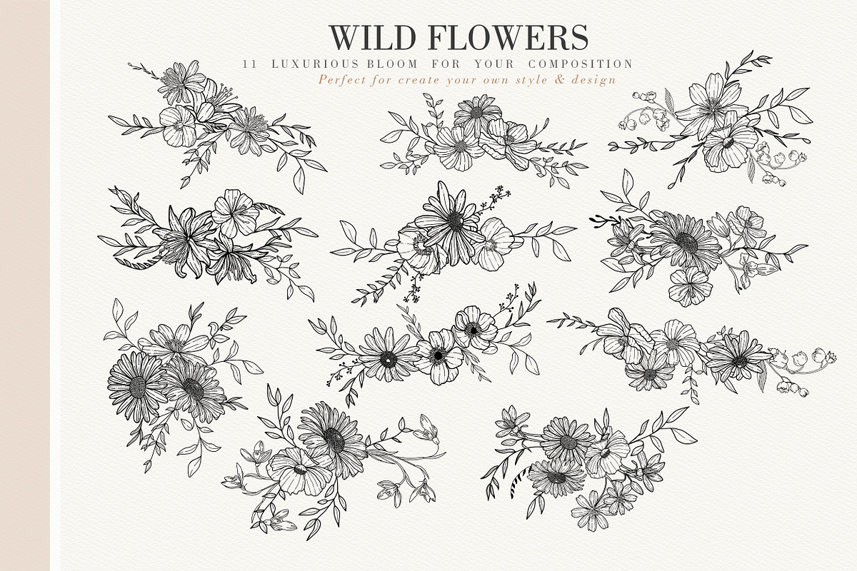 123 Floral Line Art Elegant Botanic, a Graphic by Luiz da Rolt Grathwohl (Photo 3 of 8)