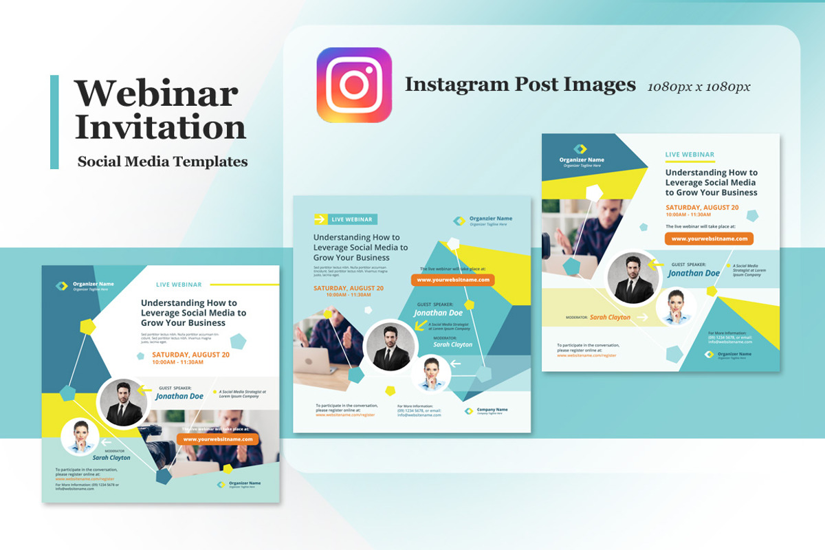 Webinar Invitation Social Media Pack, a Social Media Template by kinzi21 (Photo 2 of 4)