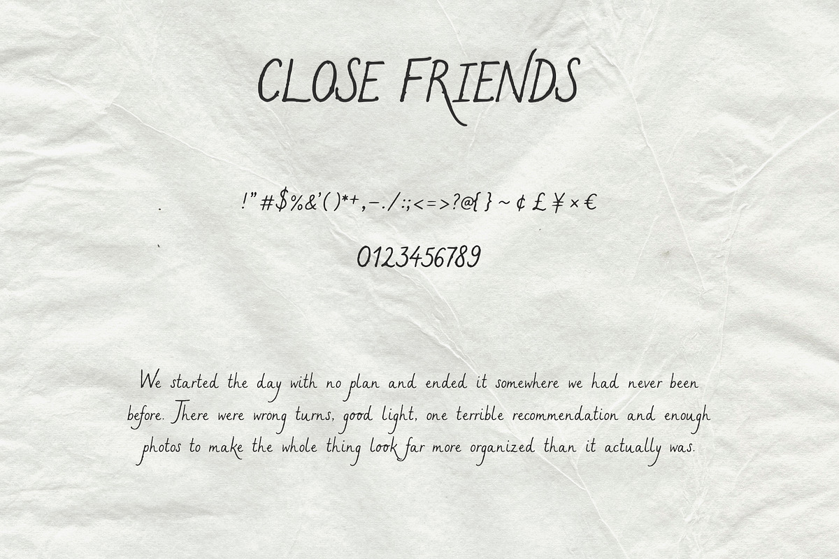 Close Friends Handwritten Font, a Handwritten Font by Mneme (Photo 7 of 8)