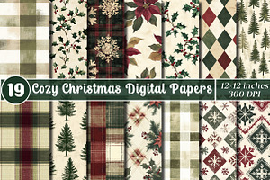 Cozy Christmas Digital Paper