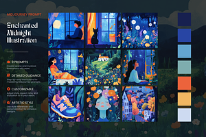 Enchanted Midnight MidJourney Prompt