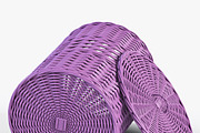 Wicker Laundry Basket 03 Purple, an Object 3D Model by Markelos (Thumbnail 6 of 12)