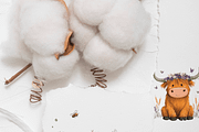30 Floral Highland Cow Clipart, an Animal Illustration by Pati Charm Studio (Thumbnail 7 of 8)
