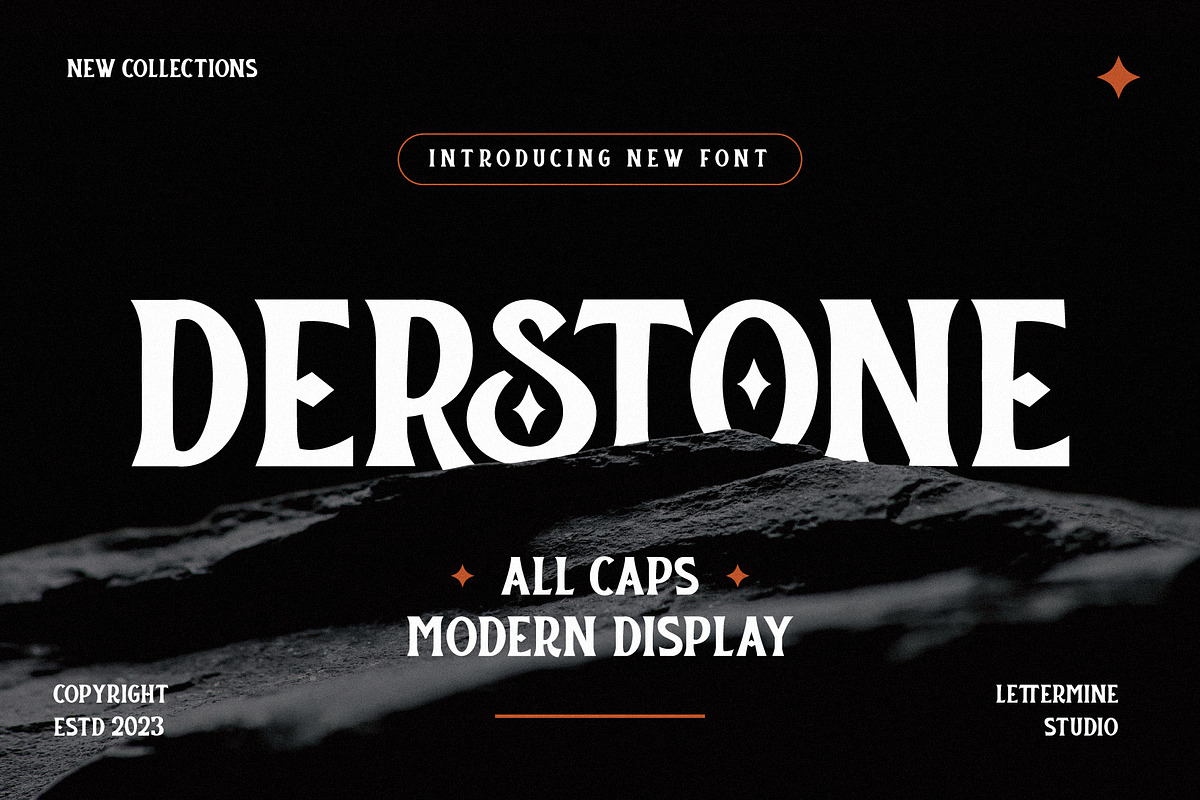 Derstone - All Caps Display Serif, a Serif Font by Lettermine (Photo 1 of 9)
