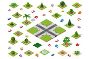 Crossroads set city street, a Transportation Illustration by AlexZeL (Thumbnail 1 of 5)