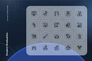 Student Graduation Icon, an Outline Icon by Nathaya Studio (Thumbnail 2 of 2)