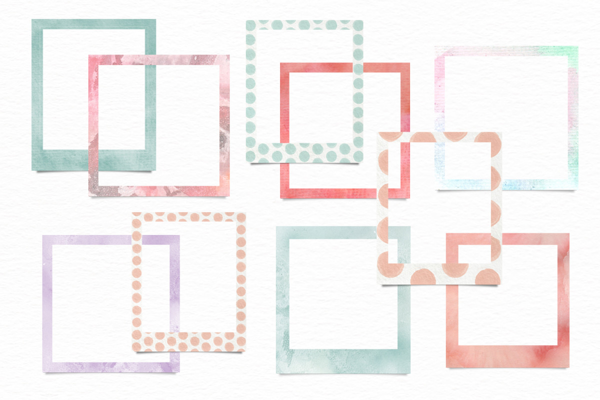 Watercolor Frames, Papers & Tape, an Object Graphic by patternpop studio (Photo 5 of 8)