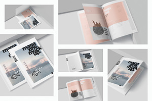 A4 Magazine Cover & Spread Mockups