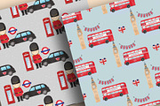 Watercolor I love London digital pap, a Pattern Graphic by designloverstudio (Thumbnail 3 of 7)