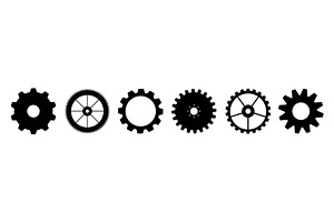 Cartoon gear icons collection, an Object Illustration by Elen_Art