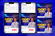 God in a Man Church Flyer Template, a Social Media Template by church flyer templates (Thumbnail 7 of 8)