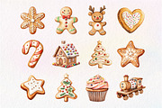 Cute Christmas Gingerbread Clipart, an Illustration by Dream Creation (Thumbnail 3 of 4)