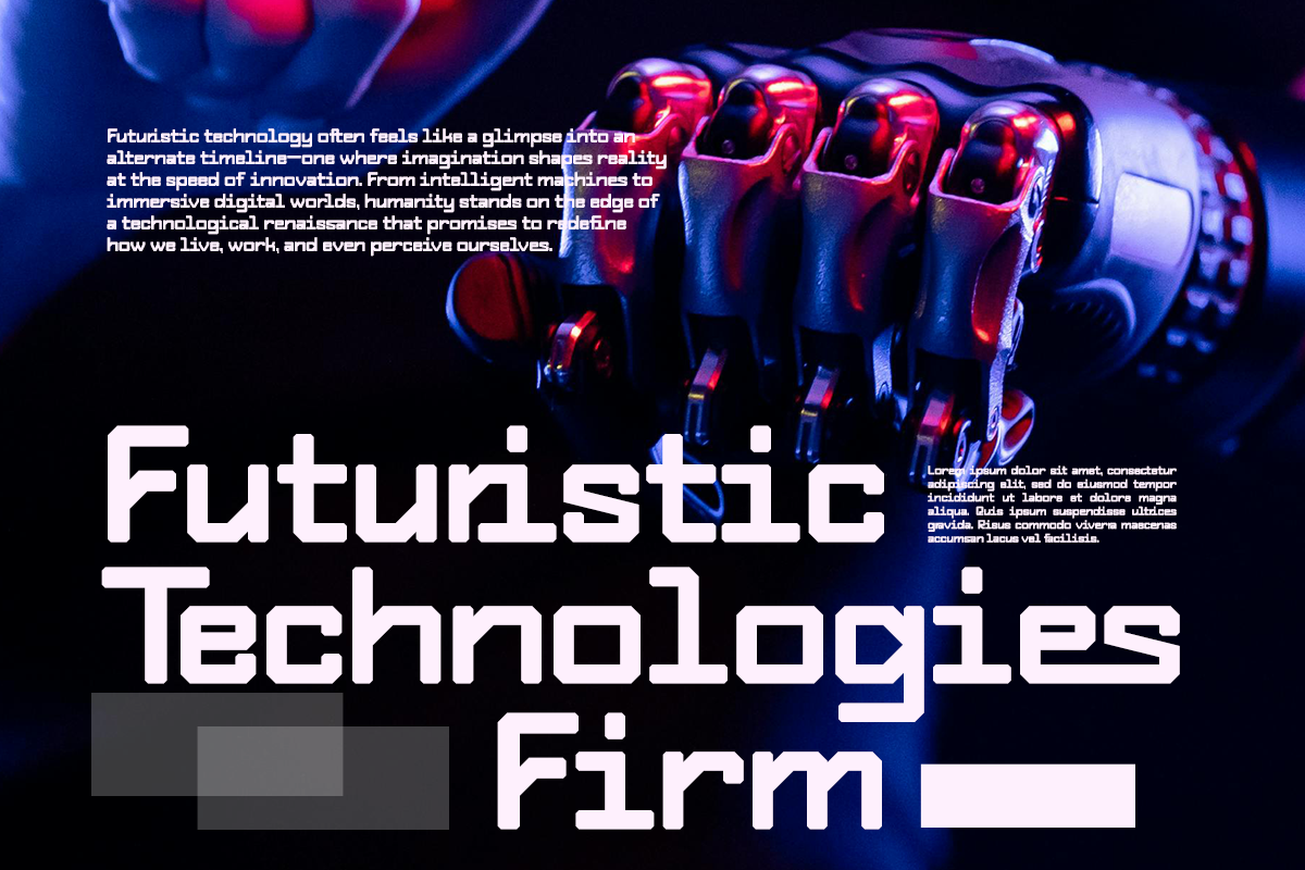 Ersiqust - Futuristic Monospace Font, a Sans Serif Font by RagamKata (Photo 4 of 10)