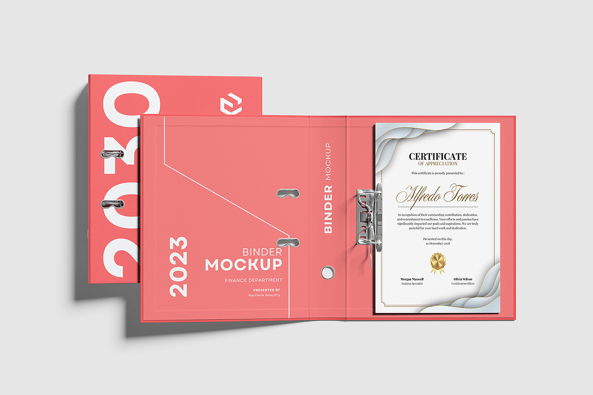 High Quality Binder Mockup, a Merchandise Mockup by seramoe (Photo 2 of 9)