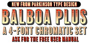 Balboa Plus, a Sans Serif Font by Parkinson Type Design (Thumbnail 1 of 8)
