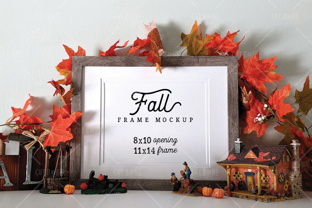 Autumn Frame Mockup Bundle 1, a Product Mockup by CatBoneDesign (Photo 7 of 10)