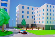 Low Poly City Block, an Architecture 3D Model by 3DGeeq (Thumbnail 7 of 8)
