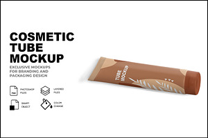 Cosmetic Tube Mockup, a Packaging Mockup by mockupbuys