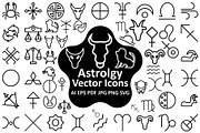 Mystical Symbols Astrology Icons set, an Icon by Vector Portal (Thumbnail 1 of 9)