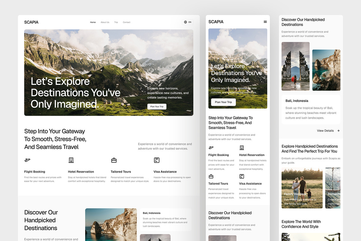 Travel Agency Website UI Figma, an UI Kit Template by peterdraw (Photo 7 of 7)