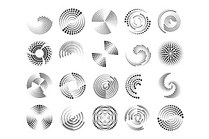 Halftone dotted speed lines, an Illustration by Things for designers