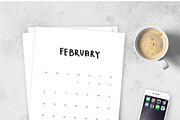 Twenty Seventeen Text Calendar, a Stationery Template by Made By Hamilton (Thumbnail 3 of 5)