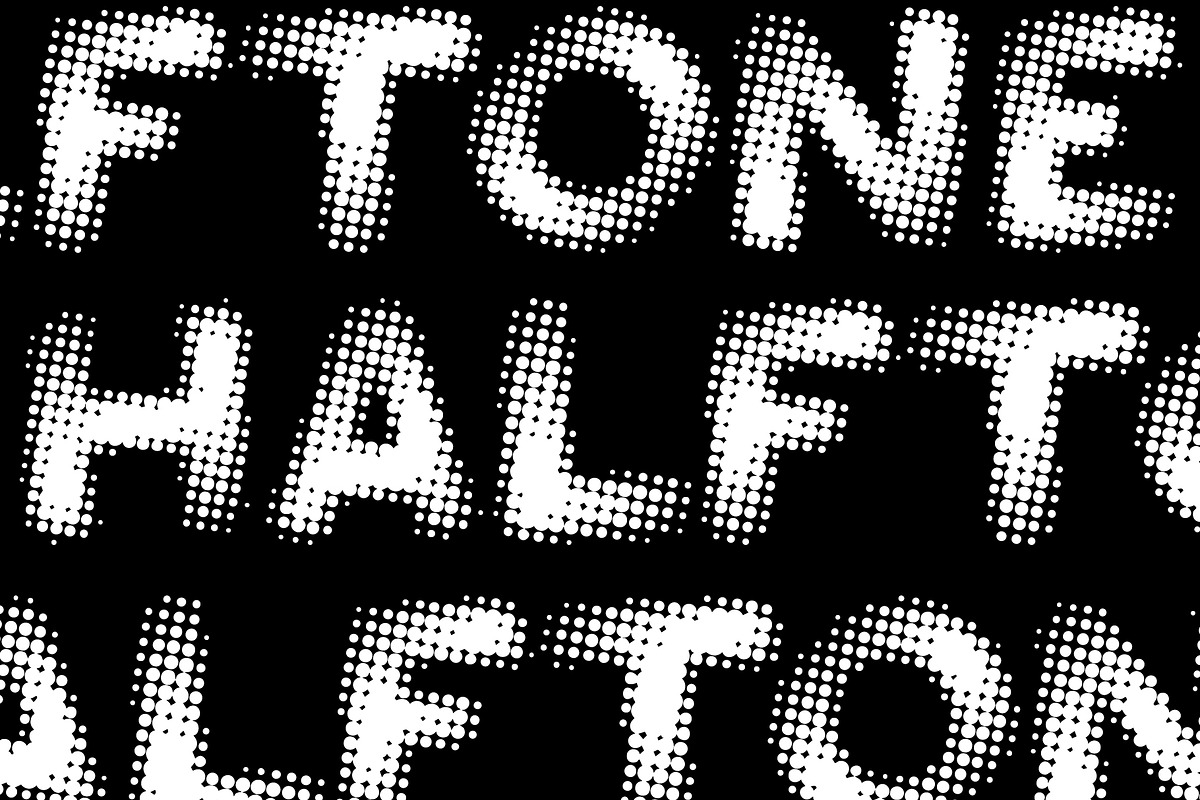Half - A Halftone Display Font, a Sans Serif Font by Loudoun Design Co. (Photo 5 of 5)
