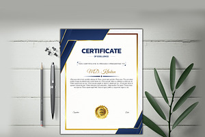 Abstract Certificate Template Design