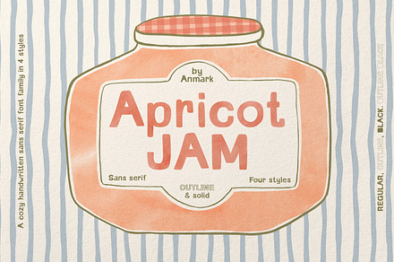 Apricot Jam | Handwritten Sans Serif, a Sans Serif Font by AnMark
